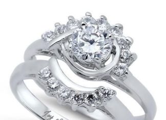 Birthday Gifts Ideas : The Autumn, A Perfect 1.9TCW Round Cut Russian Lab Diamond Bridal Set Wedding Ba…