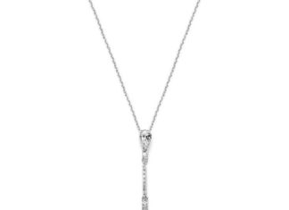 Birthday Gifts Ideas : The Monaco, A Delicate Cubic Zirconia Linear Wedding or Bridesmaids Necklace