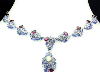 Birthday Gifts Ideas : The Princess, A Natural 14K White Gold 146.14CT Oval Cut Blue Purple Tanzanite F…