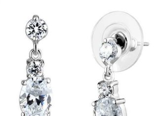 Birthday Gifts Ideas : The Regent, A 2.54TCW Oval Cut & Round Cut Cubic Zirconia Bridal Drop Earring Se…