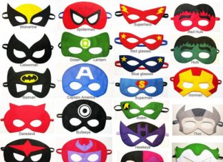 Birthday Gifts Inspiration : 10 felt Superhero Masks party pack for kids YOU par FeltFamily, $110.00