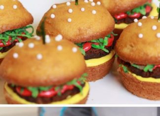 Birthday Gifts Inspiration : Cheeseburger Cupcakes | DIY Fathers Day Cupcakes Ideas for Kids to Make | DIY Bi…
