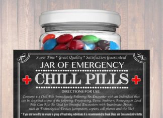 Birthday Gifts Inspiration : Chill Pills Label, Chalkboard Label Gag Gift Professional Office Gift, Christmas…