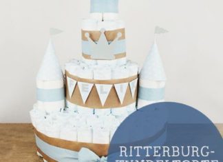 Birthday Gifts Inspiration : DIY-Anleitung: Windeltorte bauen, Babyparty / diaper cake, birthday gift, baby s…