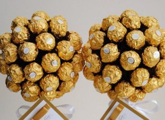 Birthday Gifts Inspiration : Ferrero rocher sweet tree handmade unique gift by SweetestGiftsUK