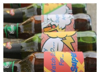 Birthday Gifts Inspiration : For dad’s that love their beer, a pack of beer covered with superhero printabl…