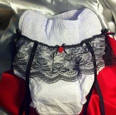 Birthday Gifts Inspiration : Gag Birthday Gift – Adult diaper with lace & garter by Funny Birthday or weddin…