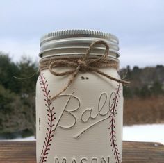 Birthday Gifts Inspiration : Hand-Painted Baseball Mason Jar Bank, Baby Shower Gift, Boys Birthday Gift, Spor…