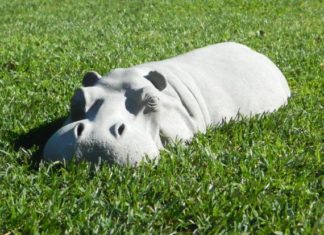 Birthday Gifts Inspiration : Hippo, ornement de jardin, Sculpture hippopotame 17″ Long, anniversaire, Noël, …