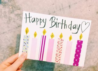 Birthday Gifts Inspiration : DIY♪ マスキングテープで作った誕生日カード(ろうそく)