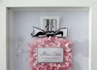 Birthday Gifts Inspiration : Miss Dior perfume bottle picture 3d butterflies, Bespoke luxury pearlised *UNIQU…