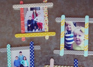 Birthday Gifts Inspiration : Popsicle Stick Photo Frames | 18 DIY Fathers Day Gifts from Kids for Grandpa | E…
