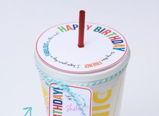 Birthday Gifts Inspiration : Printable Birthday Gift Idea: Drink Topper and Tag from landeelu.com