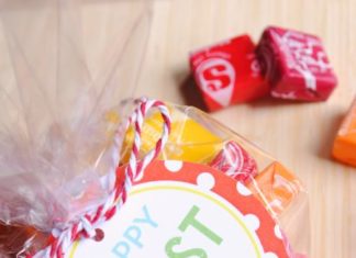 Birthday Gifts Inspiration : Quick and easy gift idea! This is so cute! Attach a Happy BURST Day Tag to a bag…