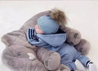 Birthday Gifts Inspiration : This Giant Elephant Baby Pillow will make the perfect gift for baby showers or b…