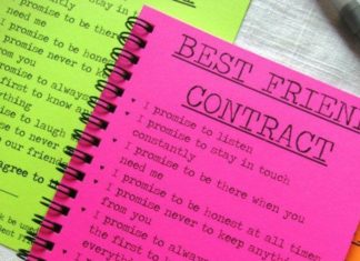 Birthday Gifts Inspiration : cadeau a fabriquer pour sa meilleure amie, contrat d amitié à offrir à une am…