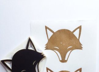 Birthday Gifts Inspiration : fox hand carved rubber stamp. woodland animal stamp. birthday christmas holidays…