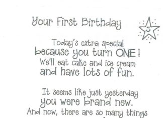 Birthday Inspiration: First Birthday Poem