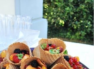 Birthday Inspiration: Great idea to serve fruit at any party!