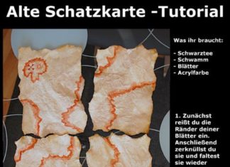 Birthday Inspiration: Hier ist ein kleines Tutorial, wie ich meine Schatzkarte für mein Vandala Cospl…