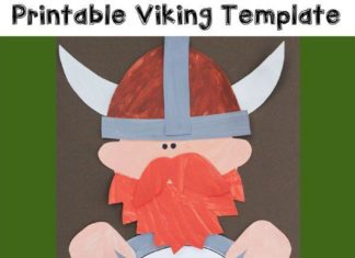 Birthday Inspiration: October 9th is Leif Eriksson Day! Paint or color, cut, and assemble this fun Vi…