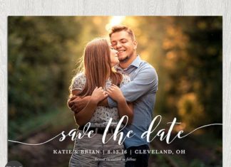 Birthday Inspiration: Save Date Foto Einladung / DIY / Postkarte von paperandinkdesignco