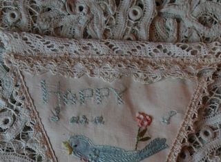 Birthday Inspiration: Use vintage linens to make pennant banner – use damaged or stained linens with a…
