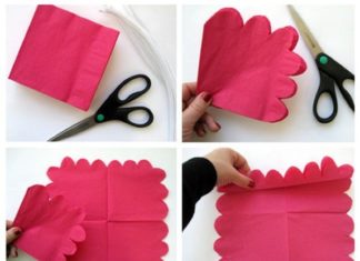 Birthday Inspiration: papierblumen muttertag serviette falten anleitung