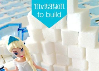 Birthday Party : Building Elsa's Ice Palace out of sugar cubes is a fun and imaginative way t…