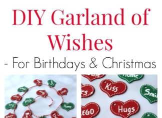 Birthday Party : Create your own heart garland showing your family's Christmas or birthday wi…