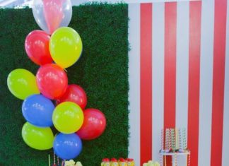 Birthday Party : Dessert Table from a Mickey Mouse Circus Birthday Party via Kara's Party Ide…