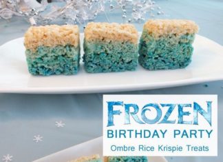 Birthday Party : Disney Frozen Ombre Rice Krispie Treats – we made these beautiful Ombre Rice Kri…