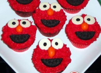 Birthday Party : Elmo Cupcakes for a Sesame Street Party by TwoSistersCraftin… #ElmoCupcakes #S…