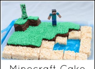 Birthday Party : How to make a Minecraft birthday cake from And Next Comes L