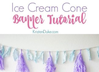 Birthday Party : Ice Cream Cone Banner Tutorial. For an ice cream themed birthday party! www.Capt…