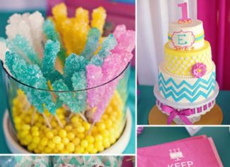 Birthday Party Inspiration : A Bold, Candy-Colored First Birthday Party