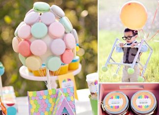 Birthday Party Inspiration : This party included DIY projects from globes to grape soda and “Ellie badges.” C…