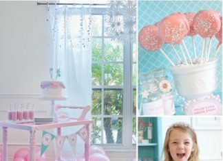 Birthday Party Inspiration : A cool color scheme and lots of lovely details make this a party that would work…