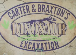 Birthday Party Inspiration : Crackable dinosaur egg invitations set the tone for this roar-worthy party, and …