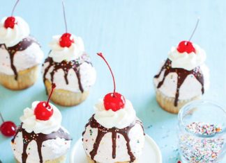 Birthday Party Inspiration : For your next party combine ice cream sundaes with cupcakes. Does it get any bet…