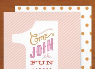 Birthday Party Inspiration : Minted.com birthday invitation inspired by Harper Beckham.