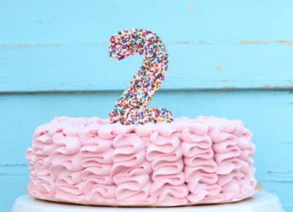 Birthday Party Inspiration : Sprinkled Ruffle Cake: For her daughter's second birthday, this mama made a …