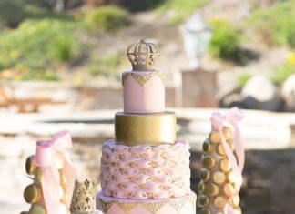 Birthday Party Inspiration : This party is absolutely dreamy! The pink and gold color palette is just beautif…