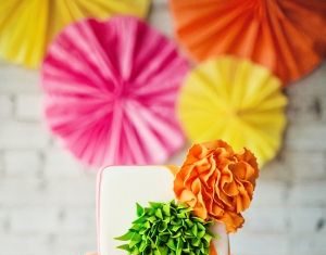 Birthday Party Inspiration : neon wedding cake by MadisonsOnMainStr… // photo by AmandaWatsonPhoto…