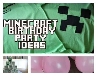 Birthday Party : Minecraft Birthday Party Ideas: Printables, Crafts, Games, T-shirts, Stickers, C…