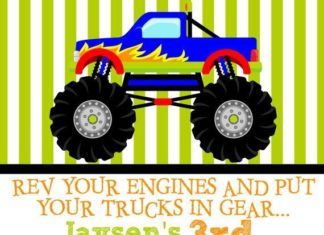 Birthday Party : Monster Truck Invite!
