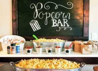 Birthday Party : Movie Night Popcorn Bar and a Giveaway! | Family Night Ideas | Popcorn Bar Idea …