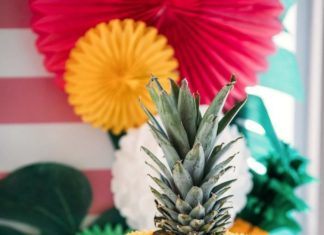 Birthday Party : Pineapple cake from a Party Like a Pineapple Tropical Birthday Party on Kara’s P…
