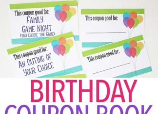 Birthday Party : Printable birthday coupon book for kids! These coupons make the perfect gift – l…