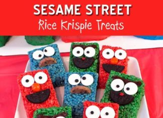 Birthday Party : Sesame Street Rice Krispie Treats are so easy to make and will be an adorable tr…